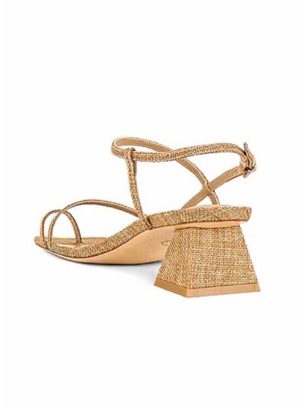 Raye Brown Strappy Square-Toe Sandals 8.5 - Picture 2 of 5